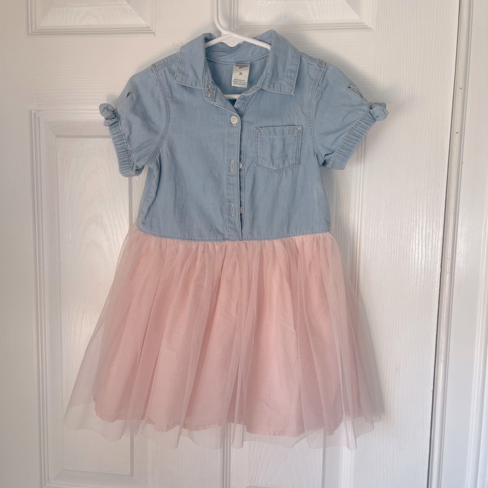 COPY - Toddler girl denim tutu dress, size 4t